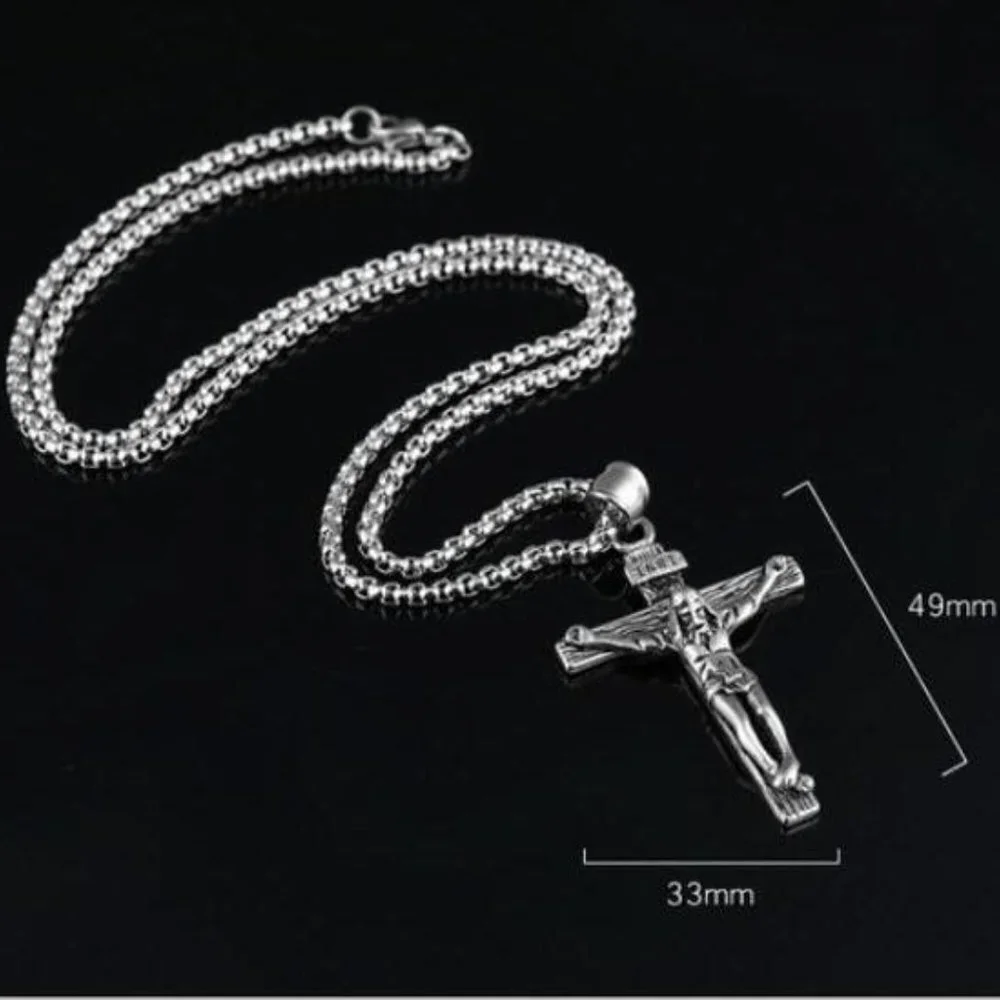 ❤️Classic Jesus Christian cross pendant necklace for women/men, N90201P201